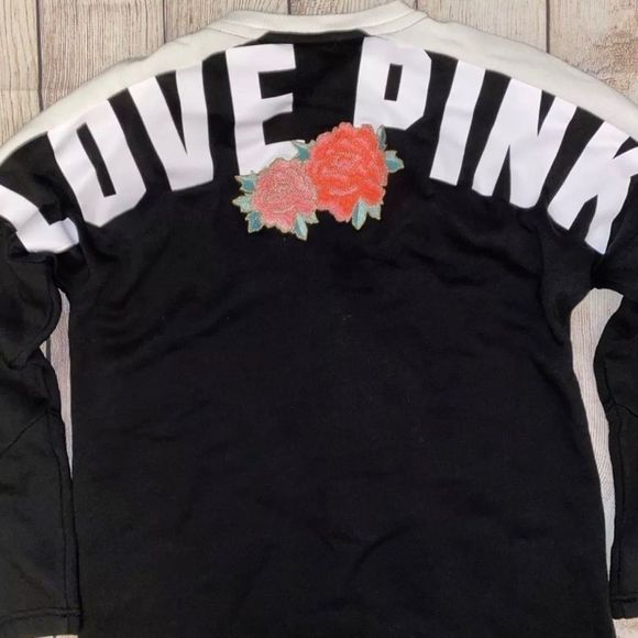 PINK Victoria’s Secret Rose Lace Up Varsity Sweetheart - Picture 7 of 7